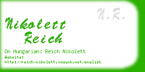 nikolett reich business card